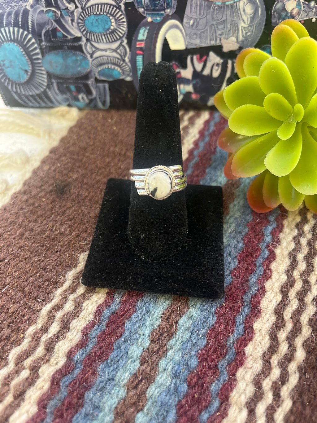 White Buffalo Ribbon Ring