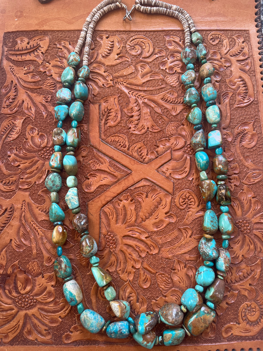 Chunky Double Strand Turquoise Necklace