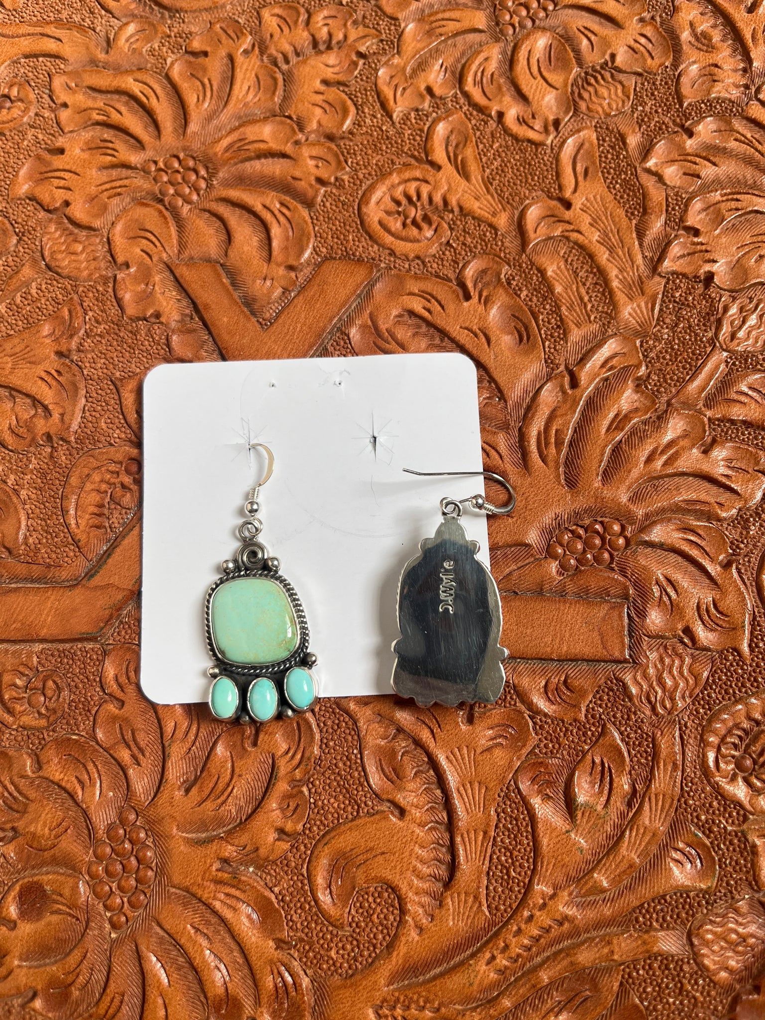 Mama Bear Paw Turquoise Dangled