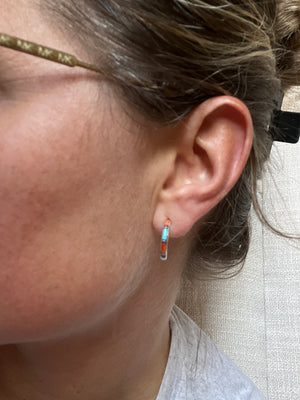 Delicate Inlay Half Hoops