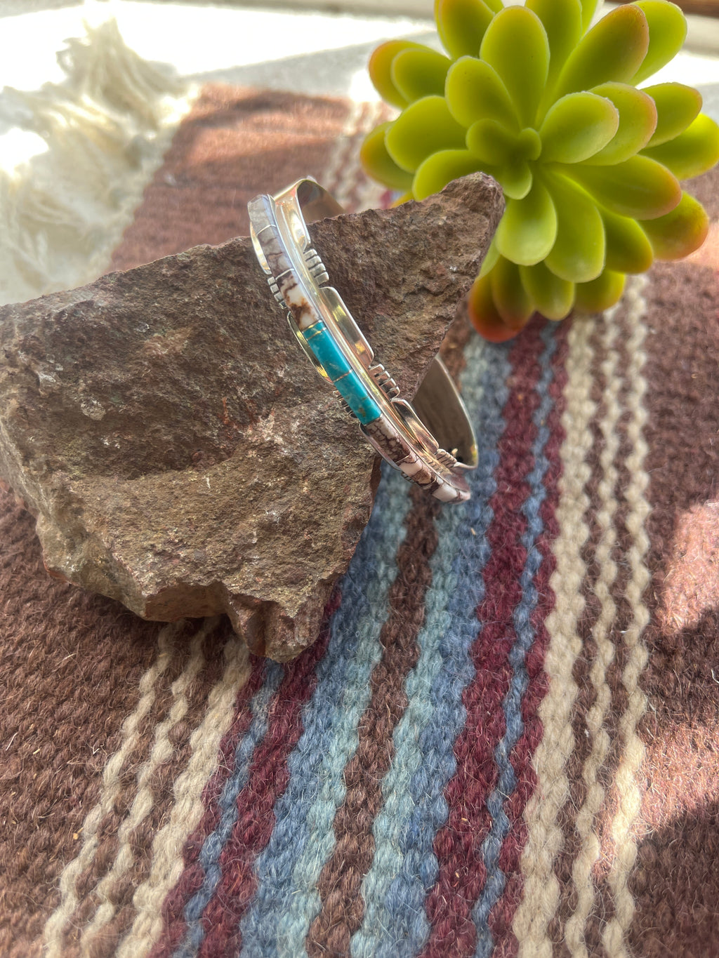 Wild Horse and Turquoise Cuff