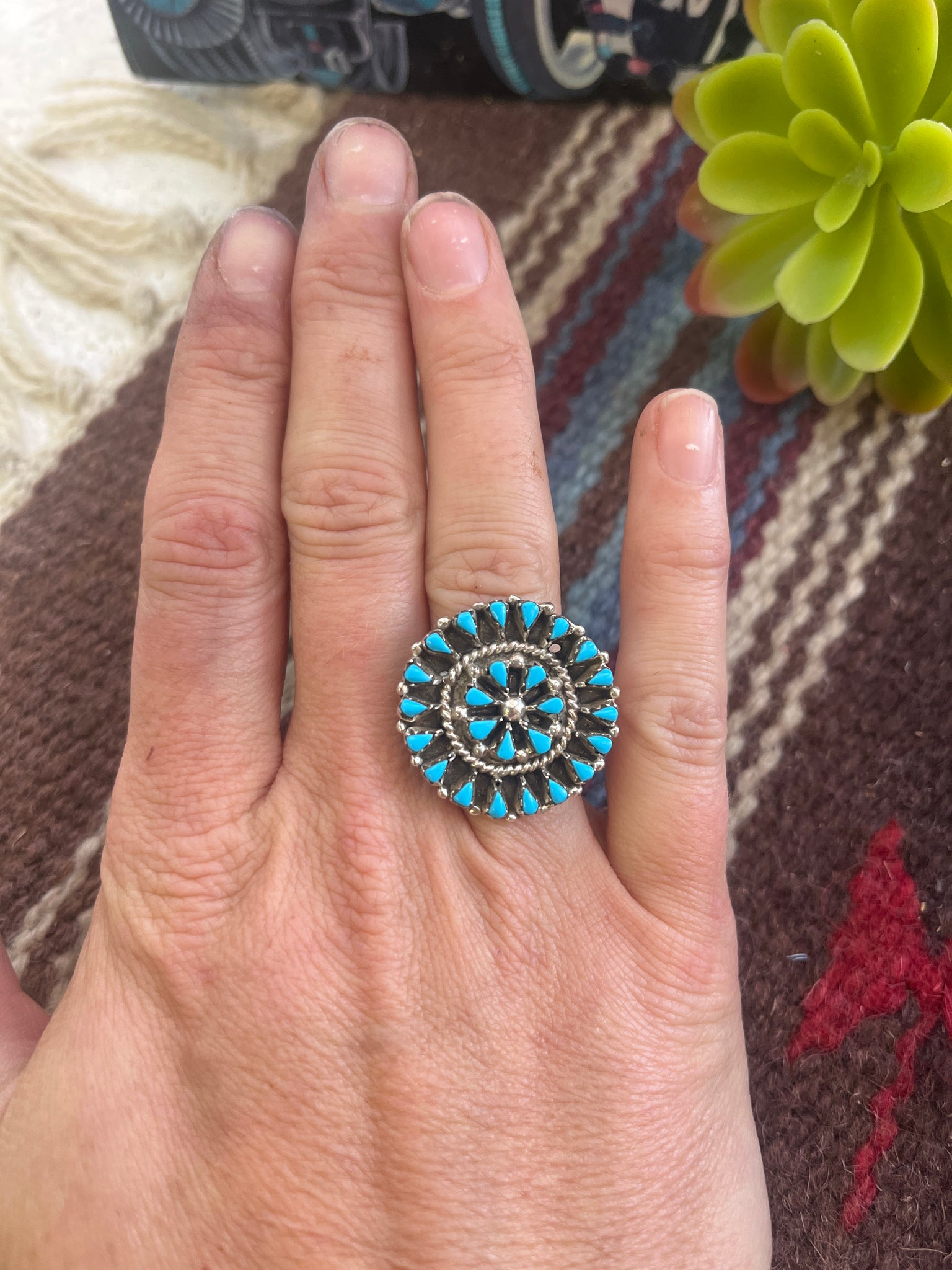 Zuni Circle Statement Ring