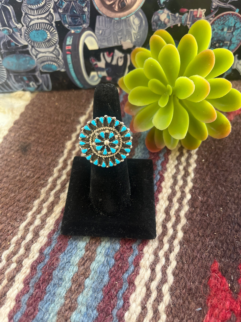 Zuni Circle Statement Ring