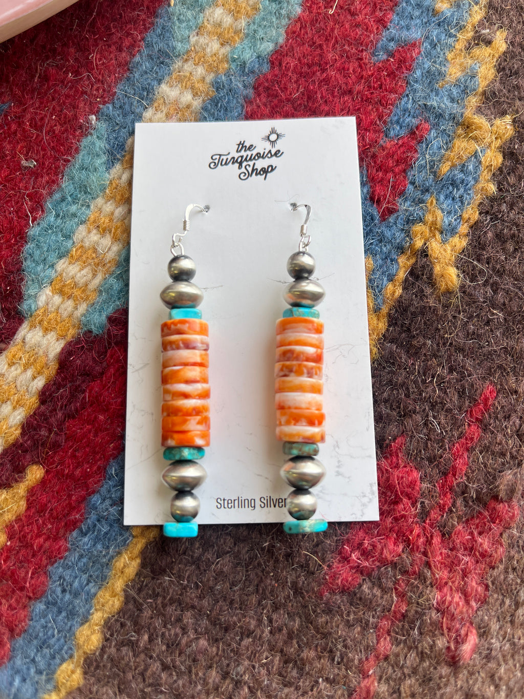 Long Beaded Spiny Earrings