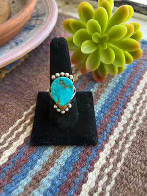 Simple Flat Turquoise Ring