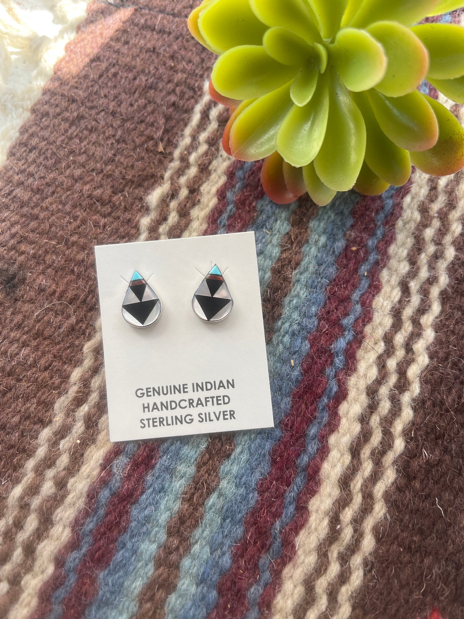 Zuni Teardrop Studs