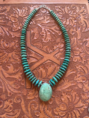 Royston Necklace with Attached Pendant