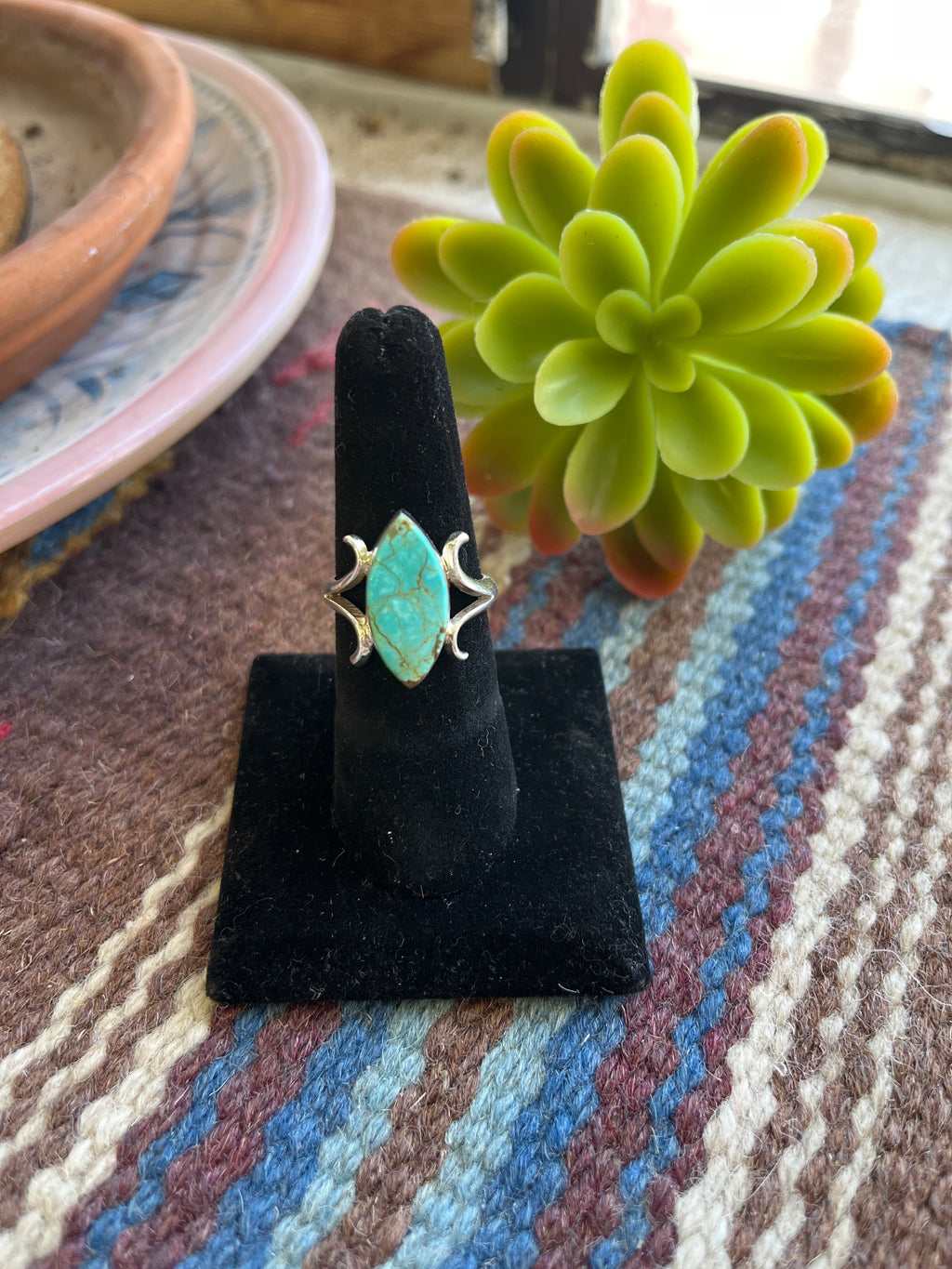 Sand Cast Teardrop Ring
