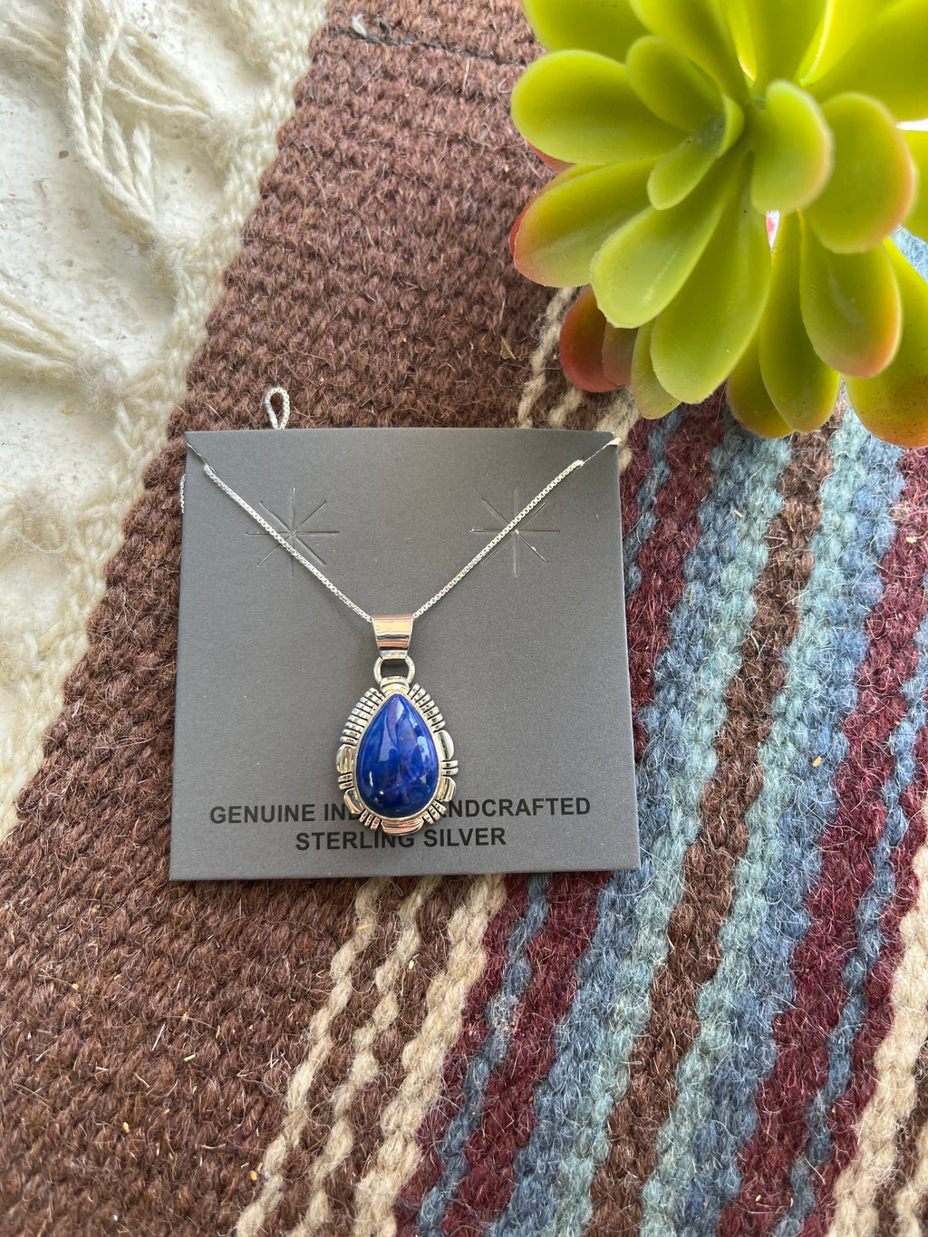Lapis Pendant on Chain