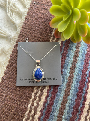 Lapis Pendant on Chain