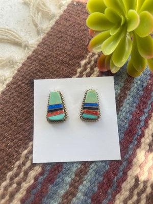 Multicolor Post Earrings