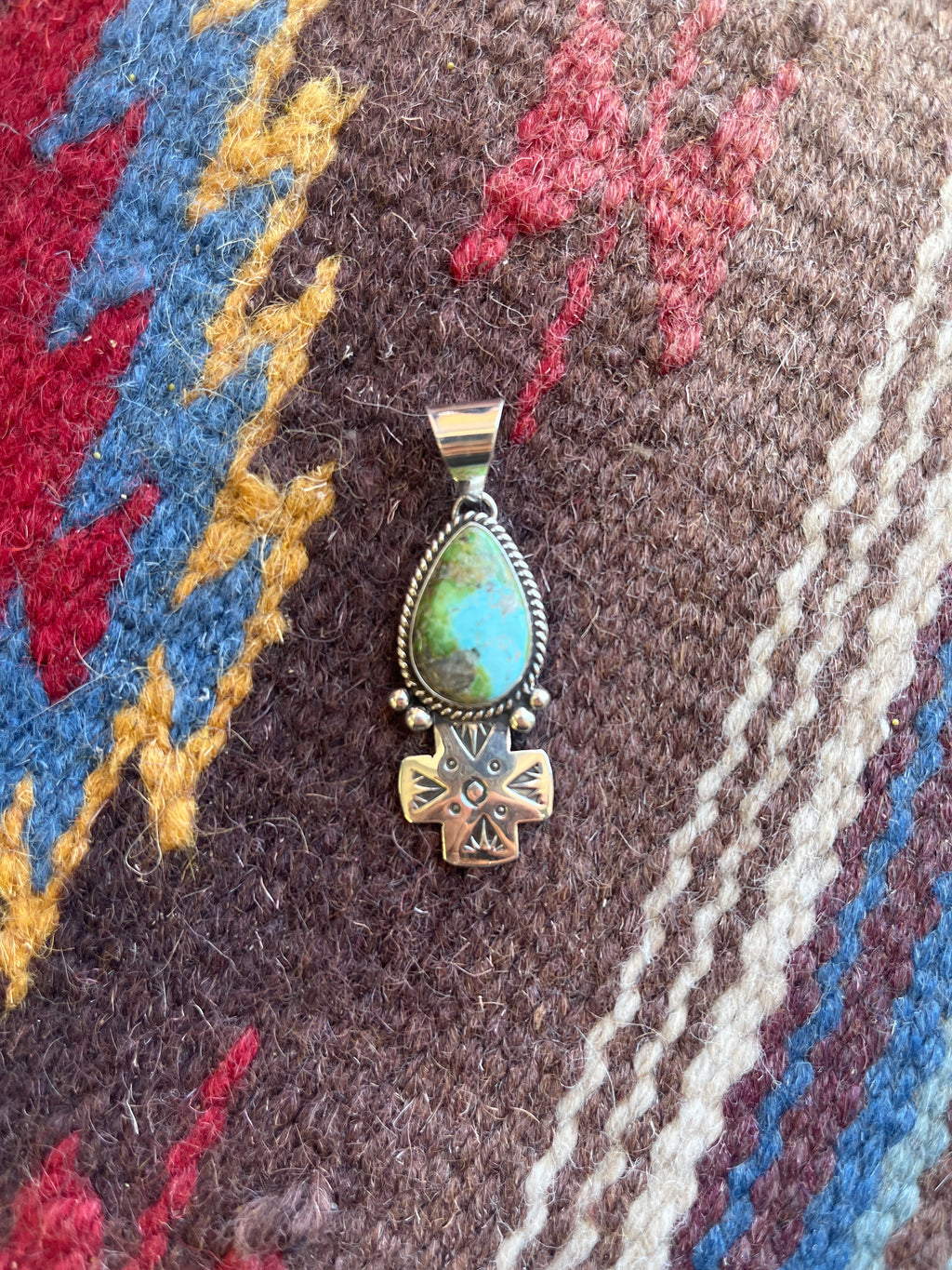 Sonoran Gold Pendent w/ Silver Cross Detail