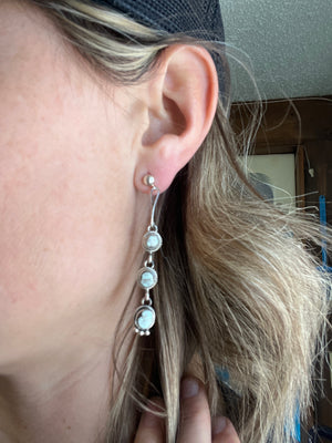Dry Creek White Turquoise Dangles