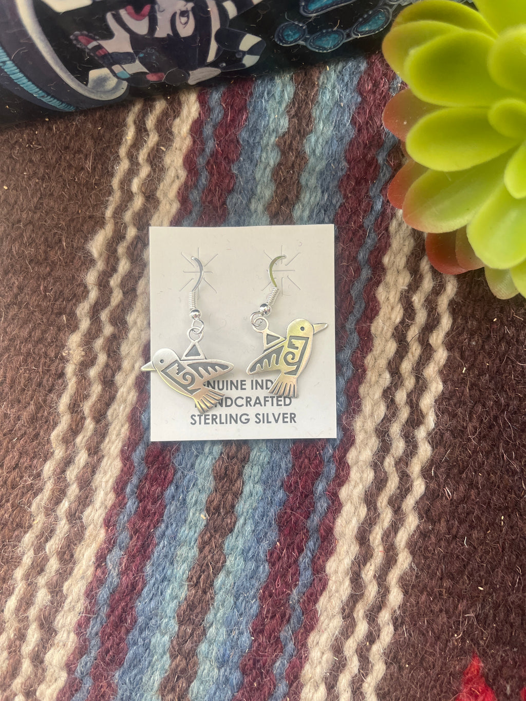 Etched Hummingbird Dangles