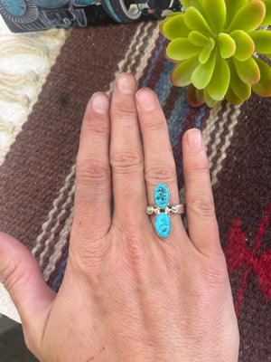 Sleeping Beauty Double Stone Ring