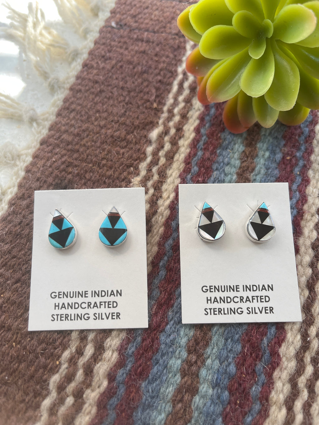 Zuni Teardrop Studs
