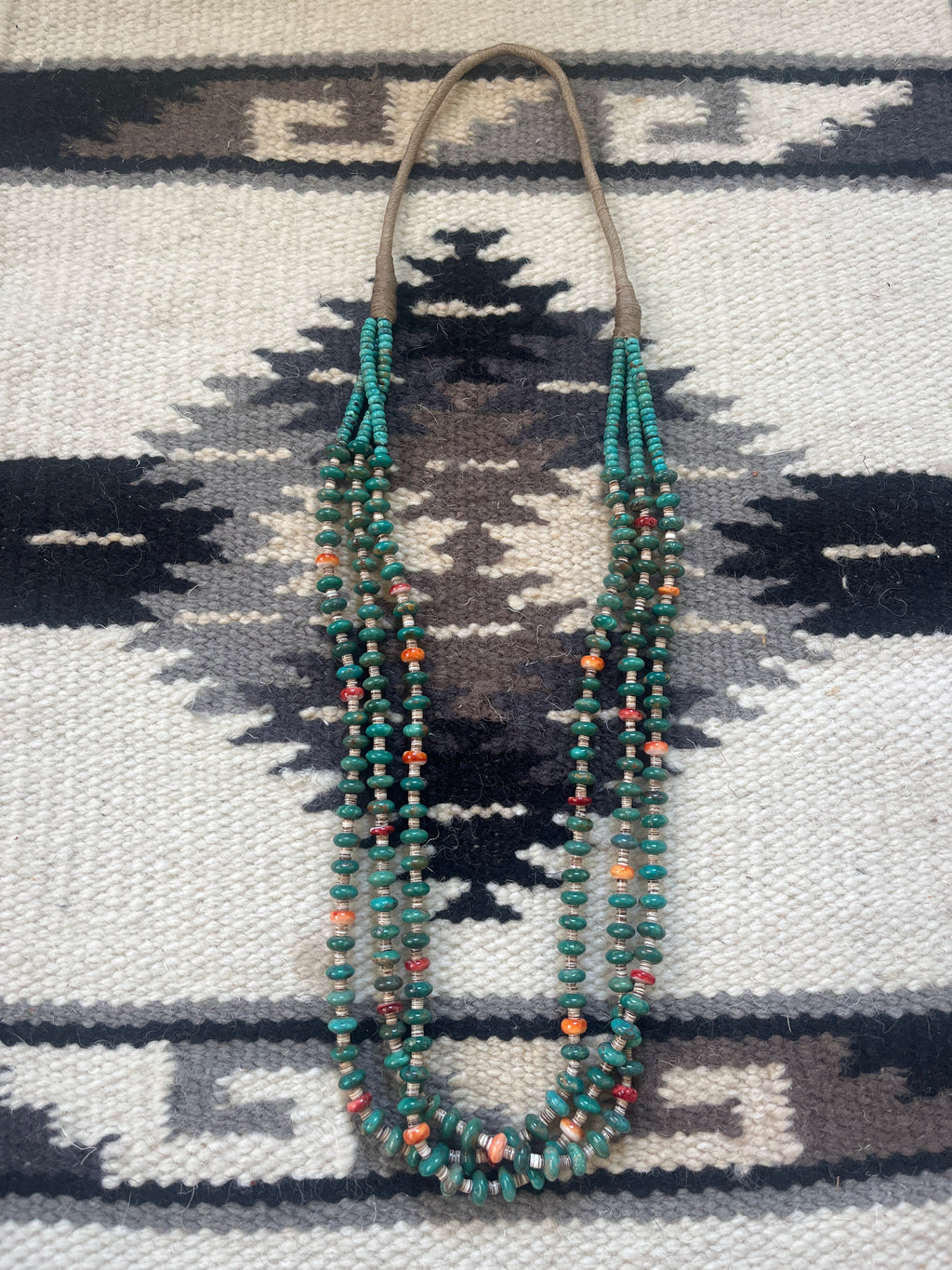 3 Strand Royston Squaw Wrap Necklace