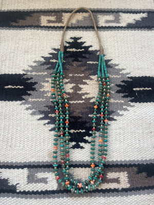 3 Strand Royston Squaw Wrap Necklace