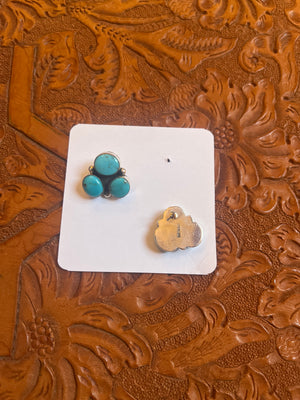 Triple Threat Turquoise Studs