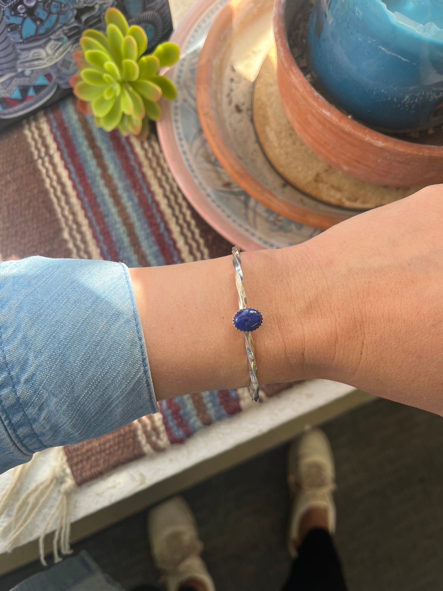 Aguilar Lapis Twist Bracelet