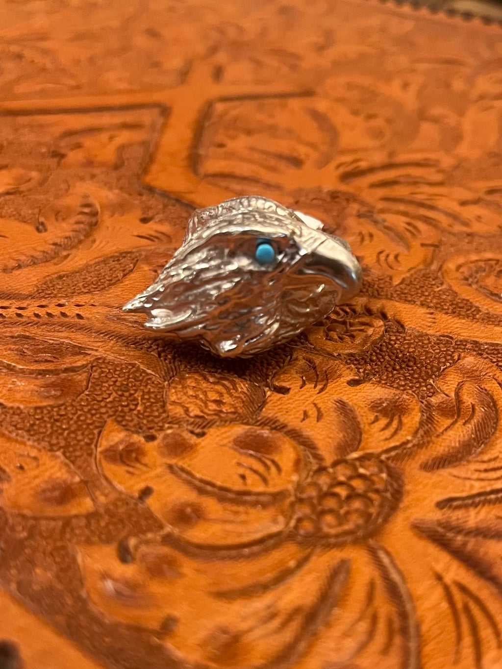 Heavy Silver Eagle Ring