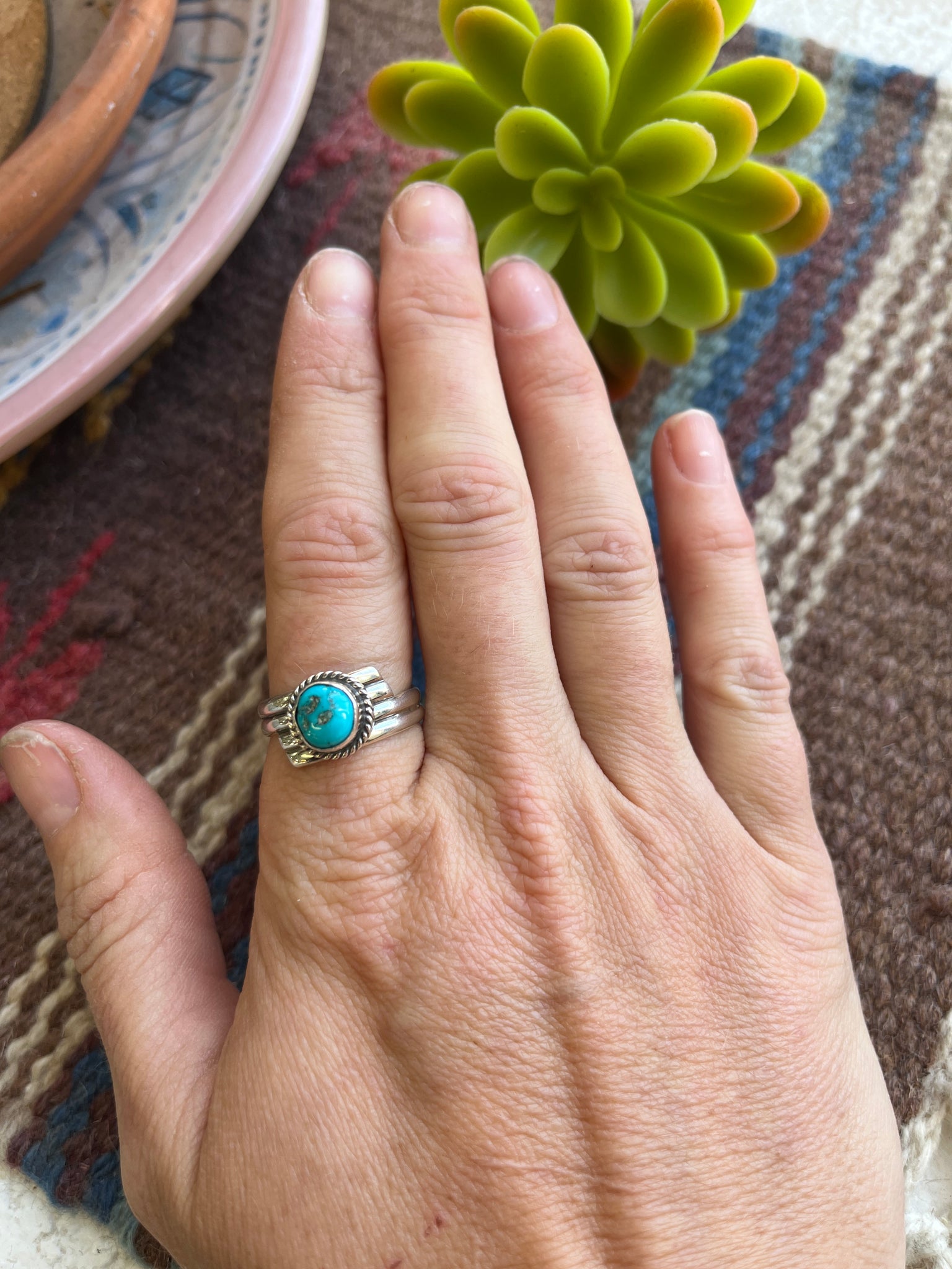 Turquoise Ribbon Ring