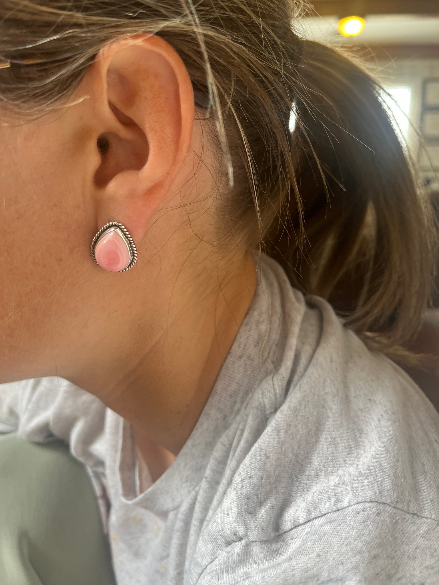 Sally’s Conch Teardrop Studs