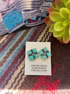 Turquoise Diamond Duster Earrings