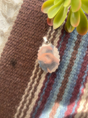 White Buffalo Pendant with Silver Star Setting