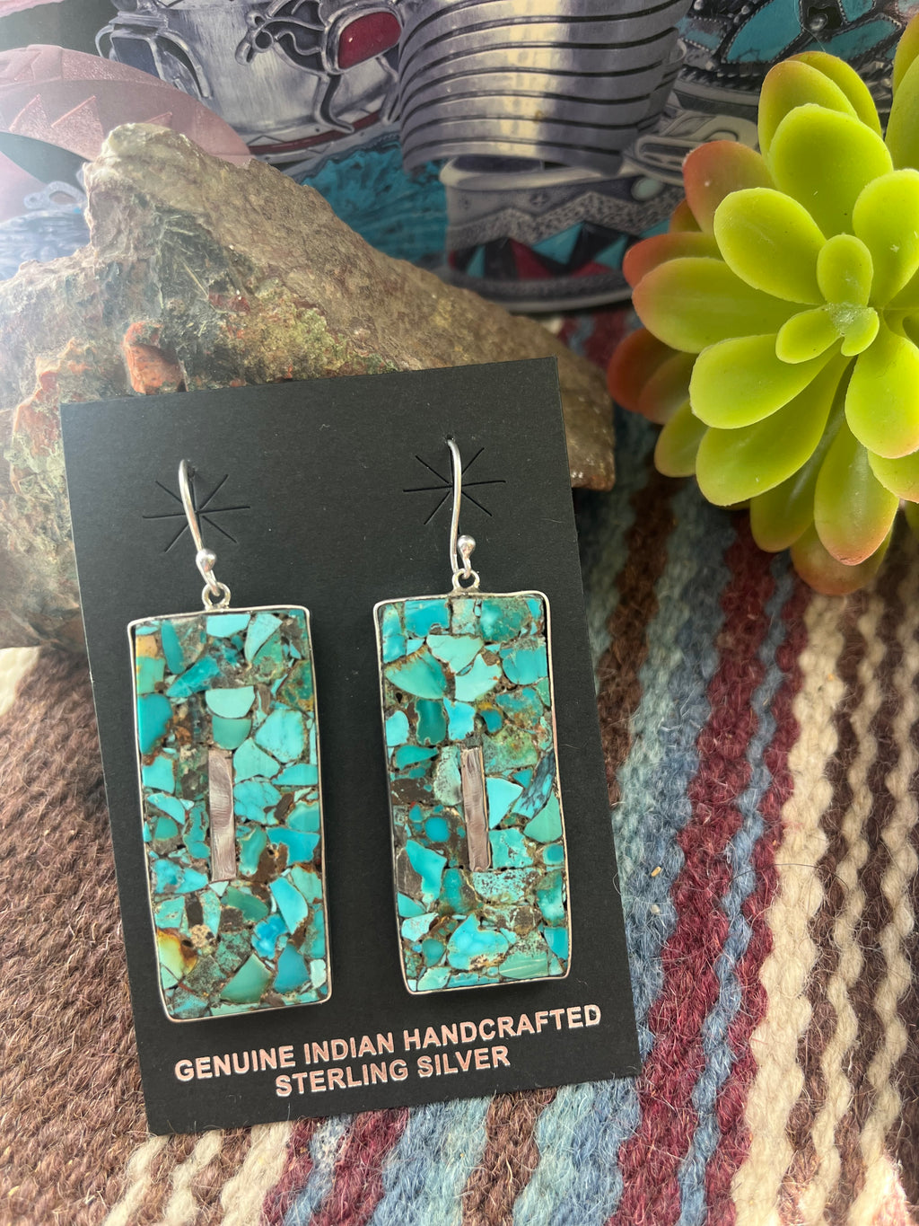 Aguilar Turquoise Mosaic Dangles