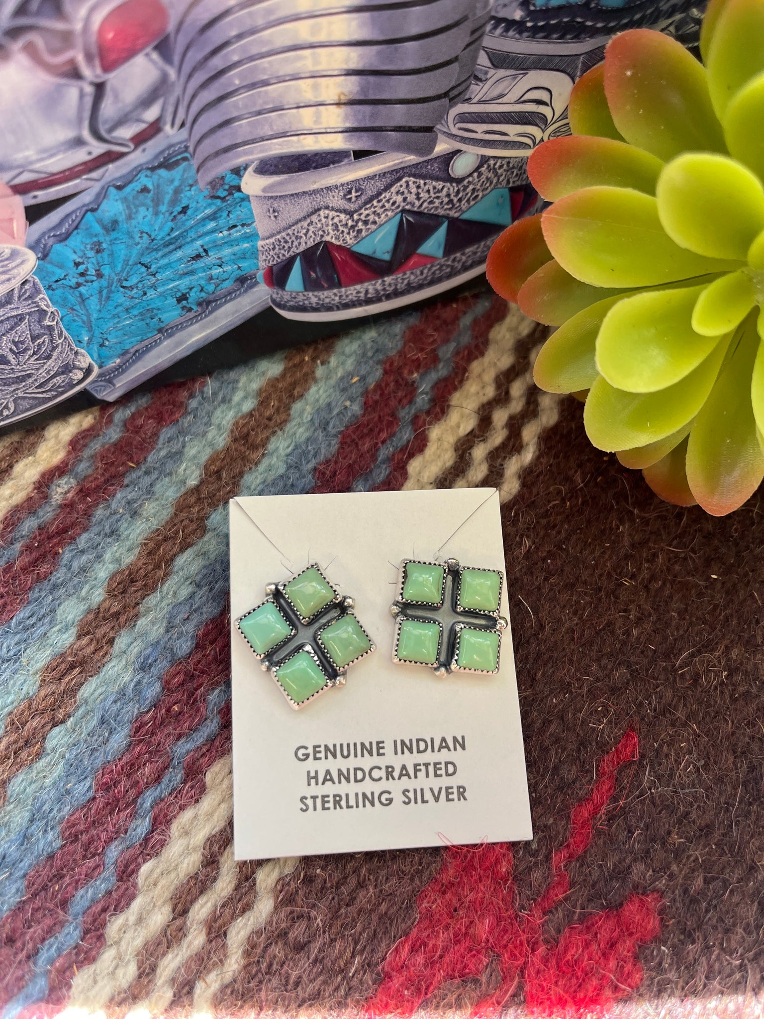 Turquoise Diamond Duster Earrings