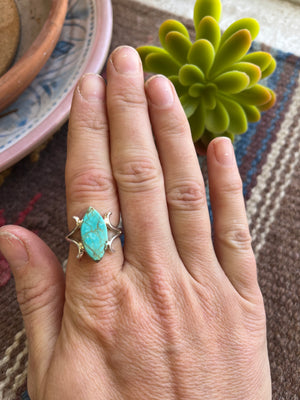 Sand Cast Teardrop Ring