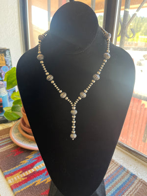 Pumpkin Bead Lariat