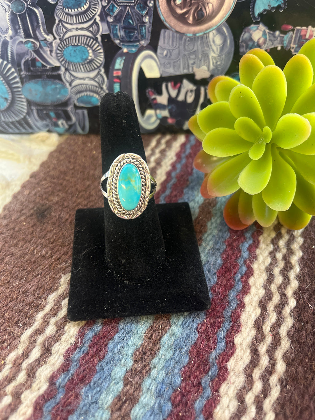 Aqua Turquoise Ring Medium