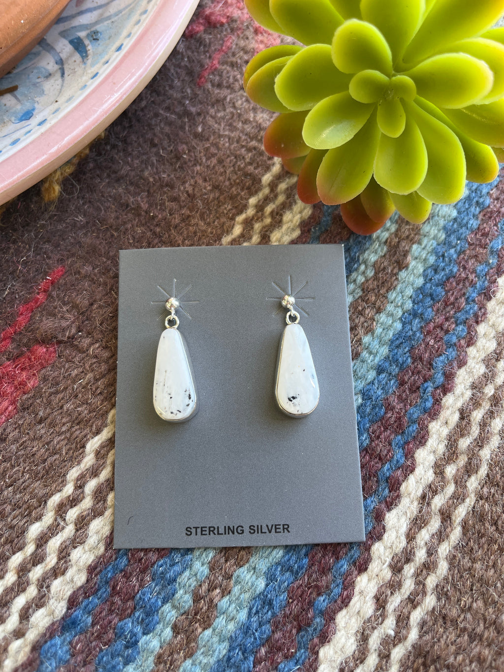 White Buffalo Post Dangles