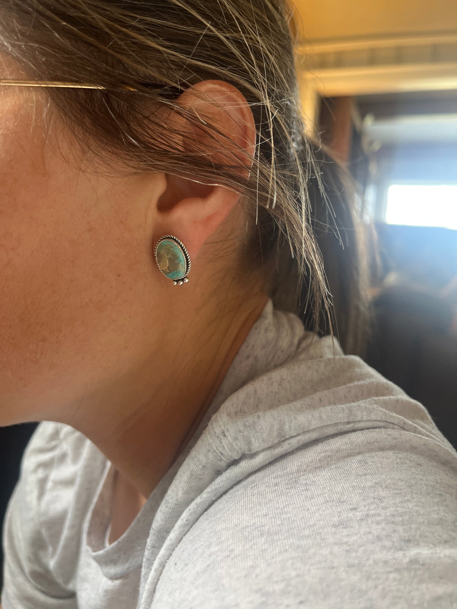 Aquatic Turquoise Studs