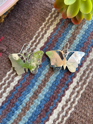 Zuni Turquoise Giant Butterfly Dangles