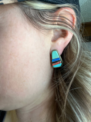 Multicolor Post Earrings