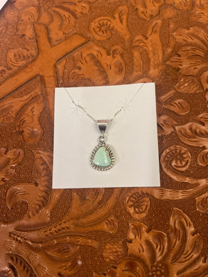 Light Turquoise Pendant on Chain