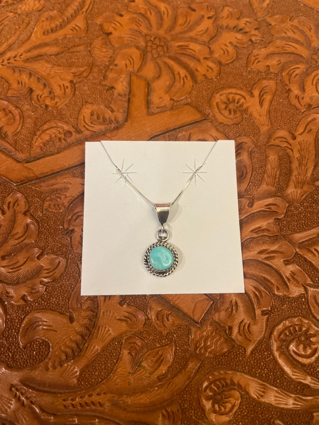 Light Turquoise Pendant on Chain