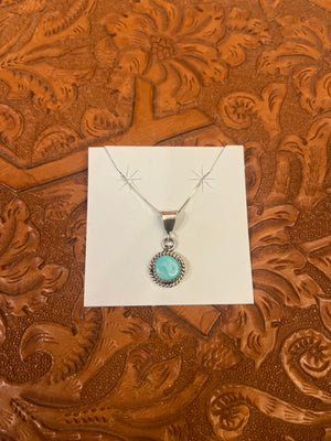 Light Turquoise Pendant on Chain