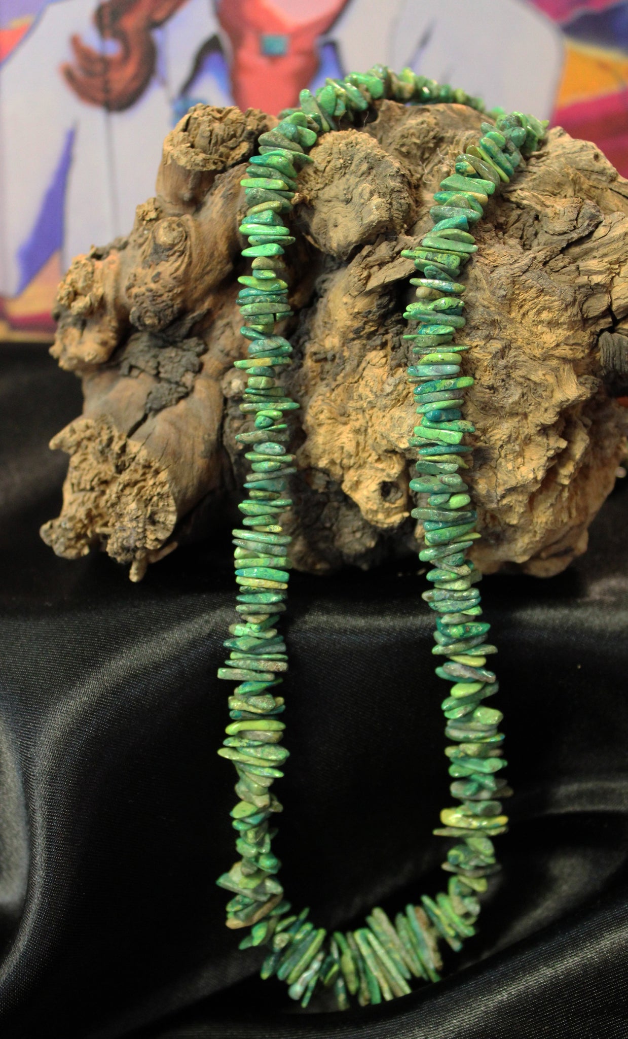 Green Turquoise Chip Necklace