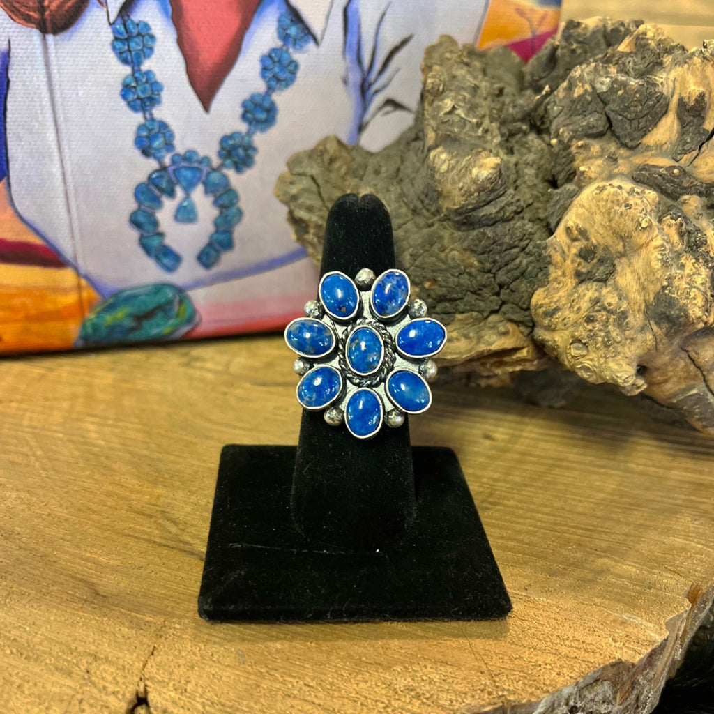 Lapis Cluster Ring