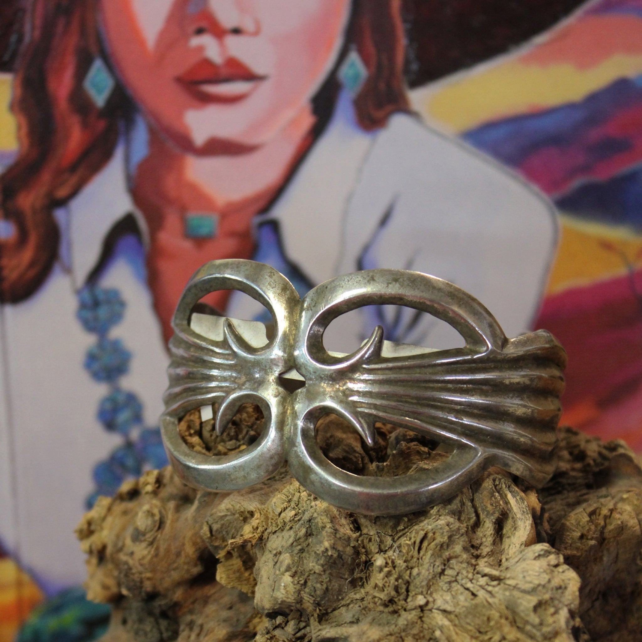 Sandcast Silver Cuff