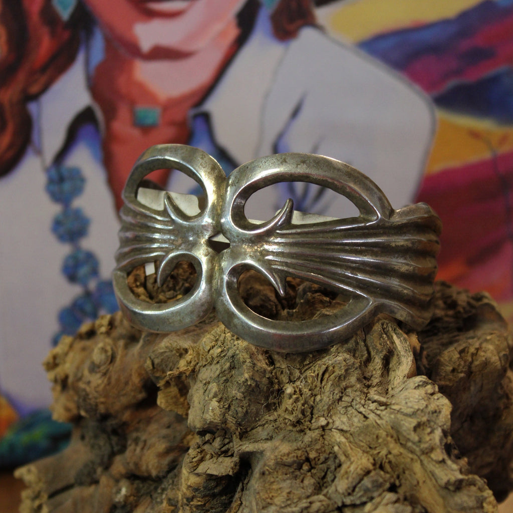 Sandcast Silver Cuff