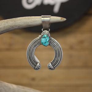 Silver Naja with Single Turquoise Stone