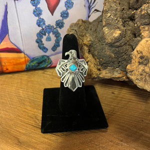 Turquoise Thunderbird Ring