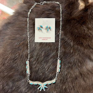 Zuni Needlepoint Necklace & Earring set