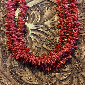 Coral Three Strand Necklace