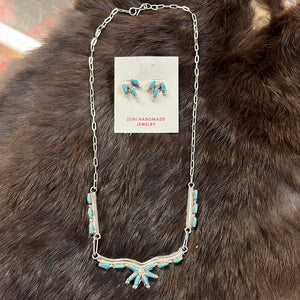 Zuni Needlepoint Necklace & Earring set